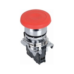 ISM-BC42 Mushroom Head Spring Metal Button - Red