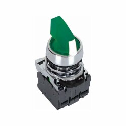 ISM-BK123B5 24V Metal Illuminated Latch Button - Green
