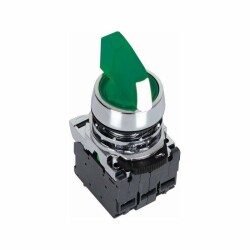 ISM-BK133M5 220V Metal Green Illuminated Latch Button 1-0-2
