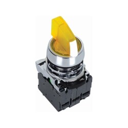 ISM-BK135B5 24V Metal Yellow Illuminated Latch Button 1-0-2
