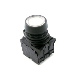 ISP-AW31M5 220V LED Illuminated Spring Button - White