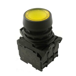 ISP-AW35M5 220V Led Işıklı Yaylı Buton - Sarı