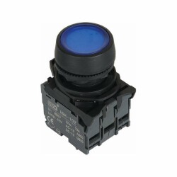 ISP-AW36B5 24V LED Illuminated Spring Button - Blue