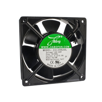 JA120B20L 220VAC 0.12A Metal Fan - 120x120x38mm - 1