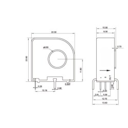 JCE25 P/2 25A Hall Akım Sensörü - 3