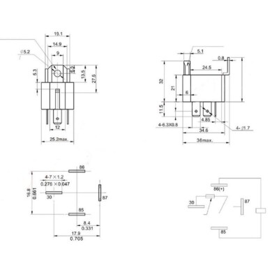 JD1912 12V 30A 4-Pin Automotive Relay - With Wiring Harness - 3