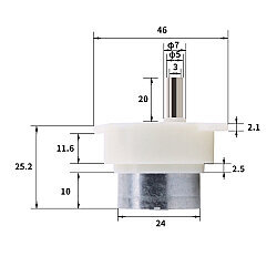 JS30 6V 3RPM Plastik Dişli Redüktörlü Motor - 4
