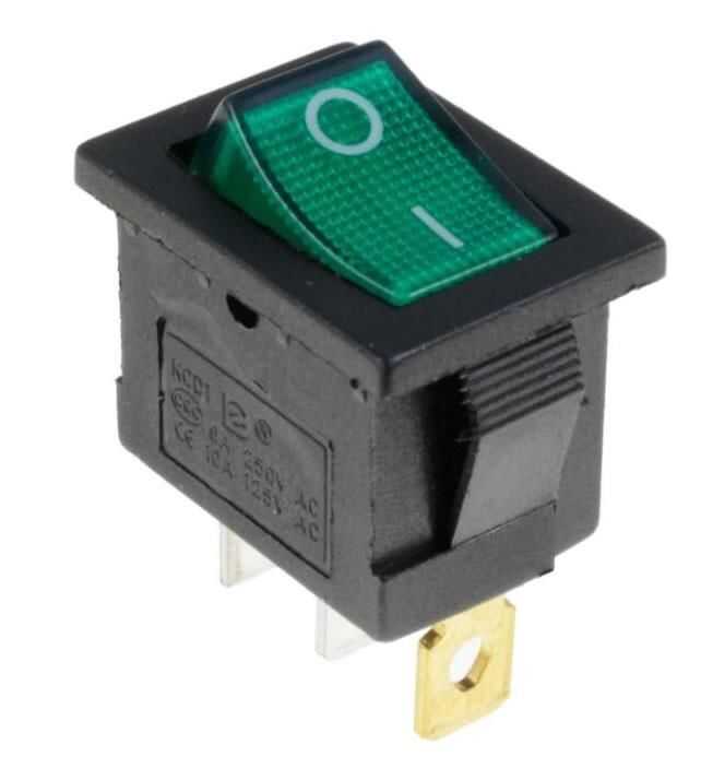 KCD1-1 Yeşil Işıklı On/Off Anahtar 3 Pin