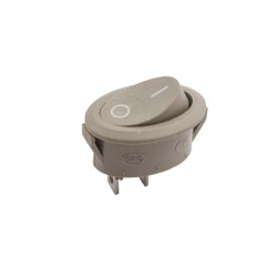 KCD1-3 Oval On/Off Switch 2 Pin Gray