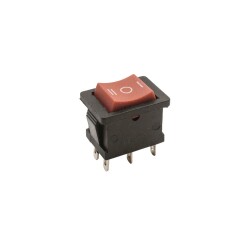 KCD1-5 ON-OFF-ON Anahtar 6-Pin - Kırmızı-Siyah