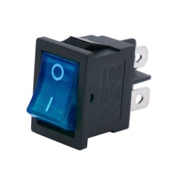 KCD1 Blue Illuminated On/Off Switch 4 Pin