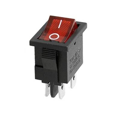 KCD1 Kırmızı Işıklı On/Off Anahtar 4 Pin - 1