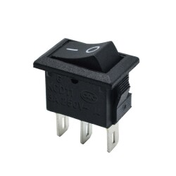 KCD11 3-Pin Mini On-Off Switch - Black