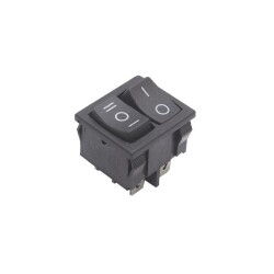 KCD2-502 İkili ON-OFF-ON Switch 5 Pin - Siyah