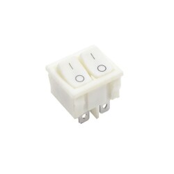 KCD2-502 İkili ON-OFF Switch 6 Pin - Beyaz