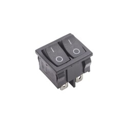 KCD2-502 İkili ON-OFF Switch 6 Pin - Siyah