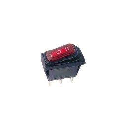 KCD3 15A Su Geçirmez Kırmızı Işıklı ON-OFF-ON Anahtar