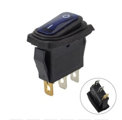 KCD3 15A Su Geçirmez Mavi Işıklı ON-OFF Anahtar