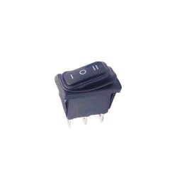 KCD3 15A Waterproof Black Illuminated ON-OFF-ON Switch