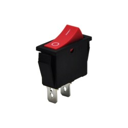 KCD3 Narrow Unilluminated On/Off Switch Red