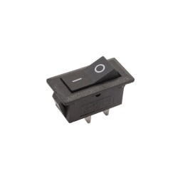 KCD3 Single Narrow 2-Pin On/Off Switch - Black