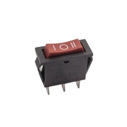 KCD3 Üç Konumlu On/Off/On Anahtar - Kırmızı