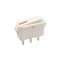 KCD3 White Red Illuminated On/Off Switch 3 Pin