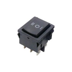 KCD4-602 ON-OFF-ON Switch 6 Pin Black