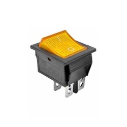 KCD4 Illuminated On/Off Switch - Yellow