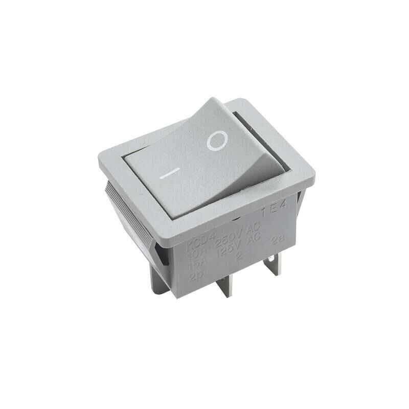 KCD4 Işıksız On/Off Anahtar 4 Pin - Gri