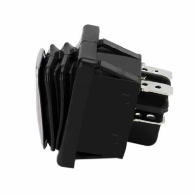 KCD4 Su Geçirmez 20A Işıklı ON-OFF Anahtar 4 Pin - Kırmızı - 2