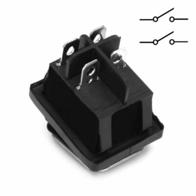 KCD4 Su Geçirmez 20A Işıklı ON-OFF Anahtar 4 Pin - Kırmızı - 3