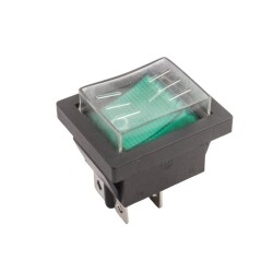KCD4 Waterproof Illuminated On/Off Switch - Green