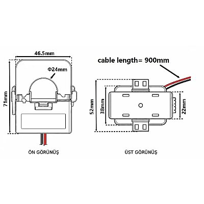 KCT-36 Φ24 600A/5A Split-Core Current Transformer - 4