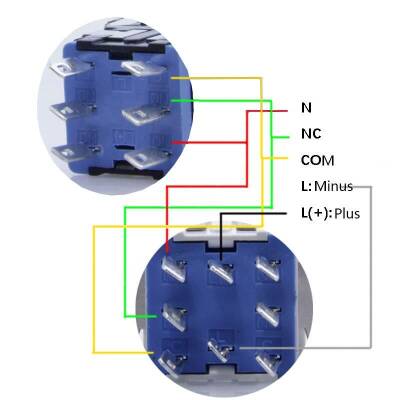 KD2-21 19mm Işıklı Yaylı Push Buton - Yeşil - 4