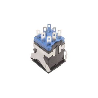 KD2-22 19mm Işıklı Yaylı Push Buton - Beyaz - 2