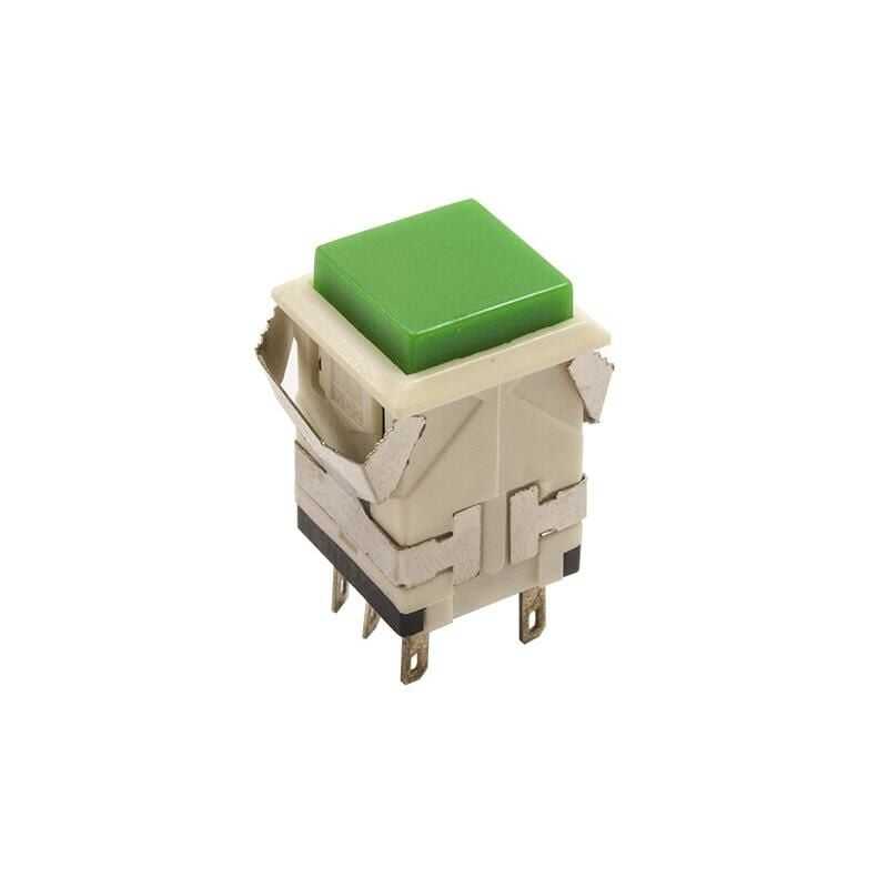 KD2-23 19mm Işıksız Anahtarlı Push Buton - Yeşil