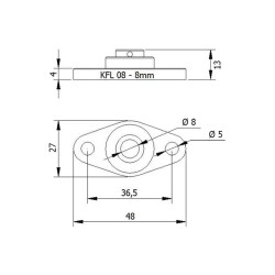 KFL08 Seat Bearing 8mm - 3