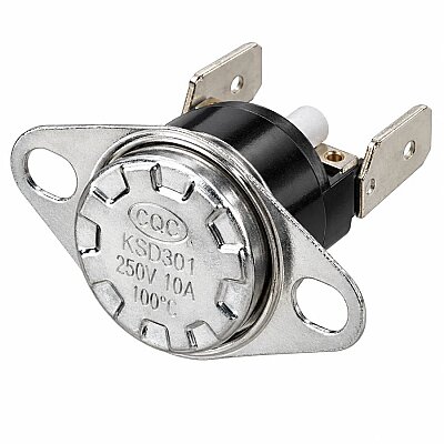 KSD301 100°C Limit Thermostat with Reset Button (NO) 250V 10A - 2