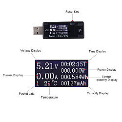 KWS-MX17 DC4-30V Çok Fonksiyonlu USB Voltaj ve Akım Ölçer - 3