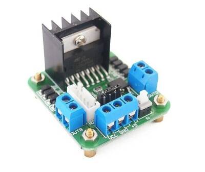 L298 Voltaj Regulatörlü Çift Motor Sürücü Kartı (Yeşil Pcb) - 1