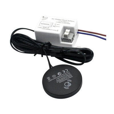 LD-ACGMSS01 AC 220V Hidden Hand Sweep Cabinet Lighting Sensor - Black - 2