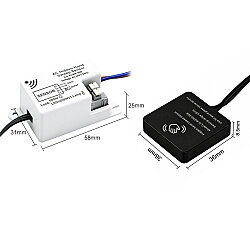 LD-ACSS-008 AC 220V Gizli Montajlı Temassız El Algılama Dolap Aydınlatma Sensörü - Siyah - 2