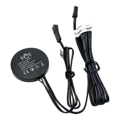 LD-GM-01 12-24V 5A Gizli Montajlı Dokunmatik Dolap Aydınlatma Sensörü - Siyah - 2