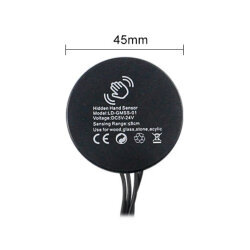 LD-GMSS-01 12-24V 5A Hidden Hand Sweep Cabinet Lighting Sensor - Black - 3