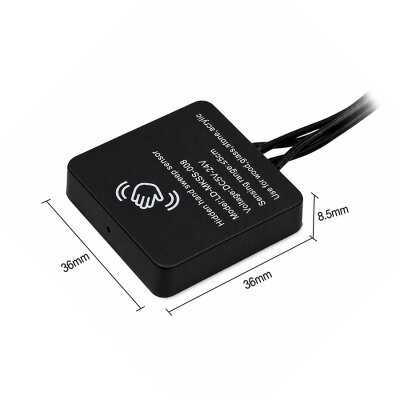 LD-MKSS-008 5-24V 5A Gizli Montajlı Temassız El Algılama Dolap Aydınlatma Sensörü - Siyah - 2