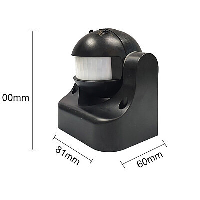 LD-TT-05 AC 220V 180° Adjustable PIR Motion Sensor - 2