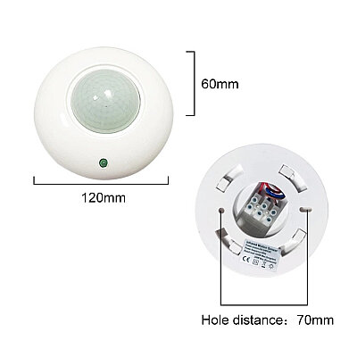 LD-TT-08 AC 220V 120° Ayarlanabilir PIR Hareket Sensörü - 3