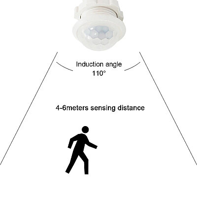 LD-TT-14 AC 220V 110° Mini PIR Motion Sensor - 4