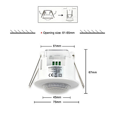 LD-TT-18 AC 220V 360° Adjustable PIR Motion Sensor - 3